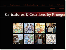 Tablet Screenshot of caricaturesandcreationsbykrueger.com